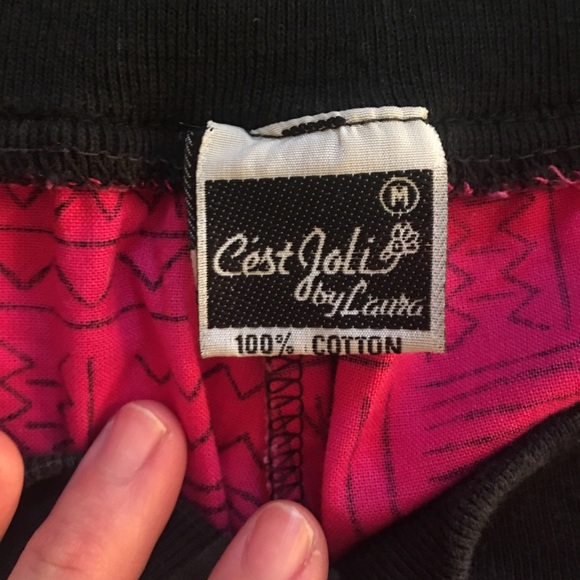 VINTAGE 80s pattern button up shorts - Picture 4 of 5